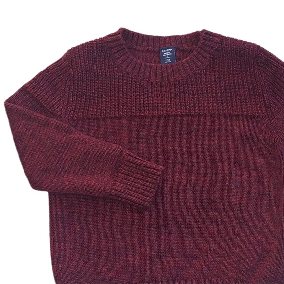 Baby Gap Cable Knit Burgundy Red Long Sleeve Stretch Sweater Toddler 2 Years - Picture 2 of 3